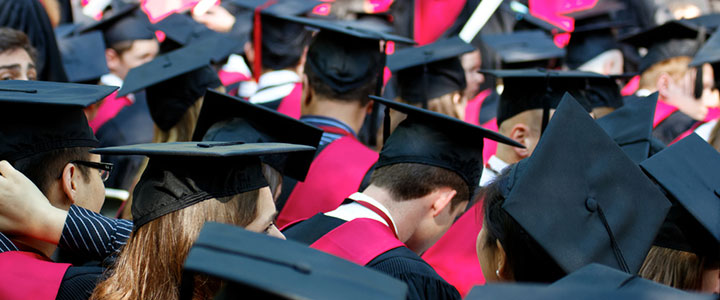 Graduation back of heads