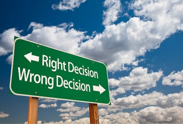 decisions sign board
