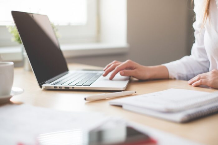 Person using laptop