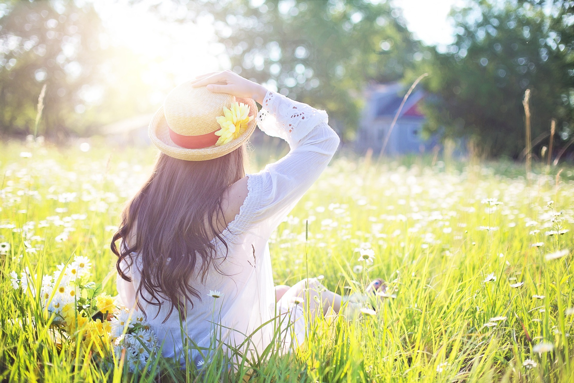 woman in garden