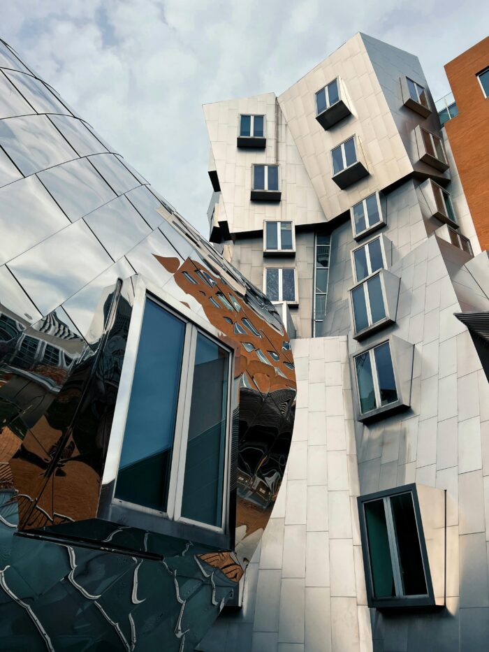 Close up of abstract building architecture