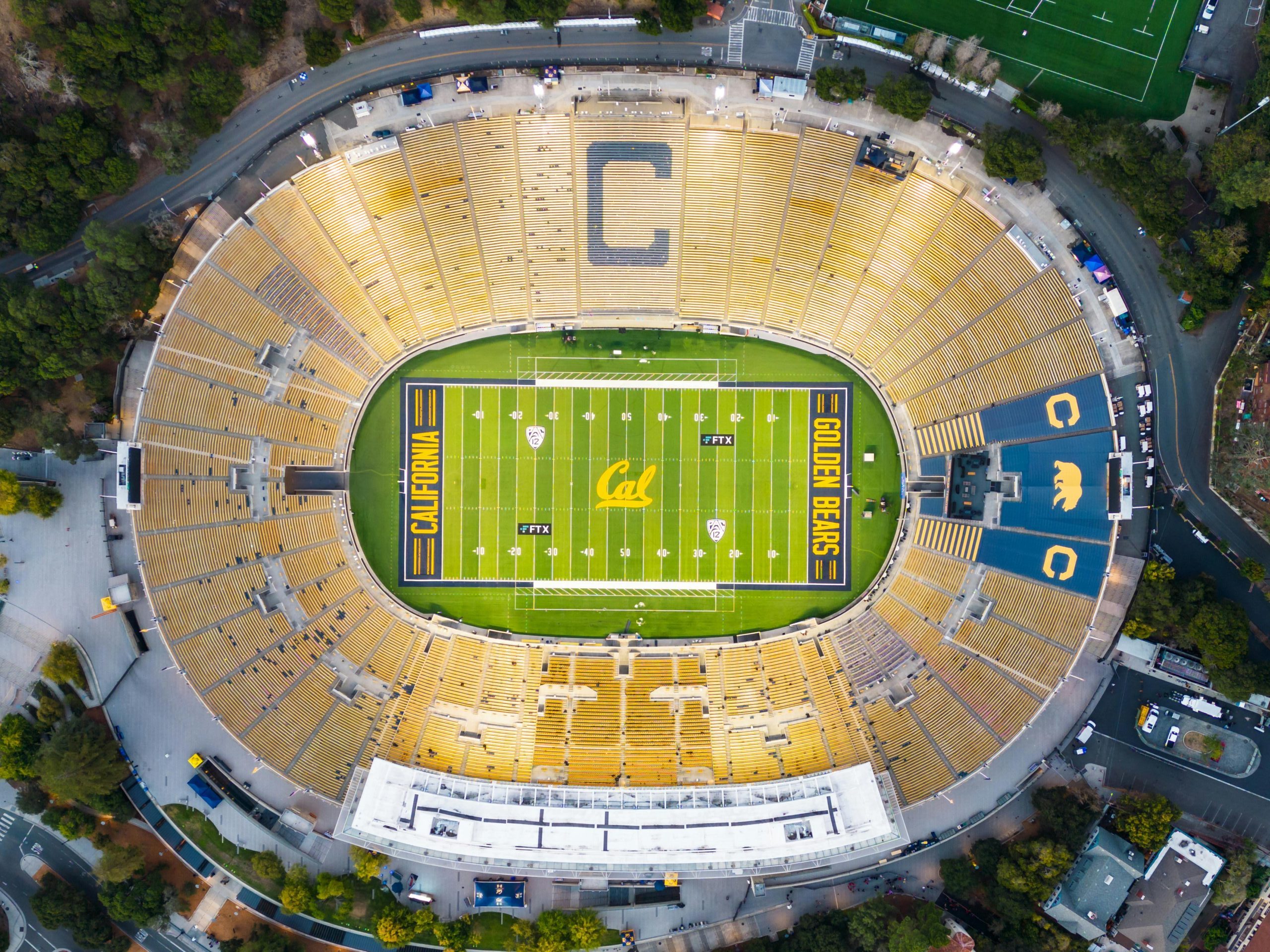 Bird's eye view of UC Berkeley football field