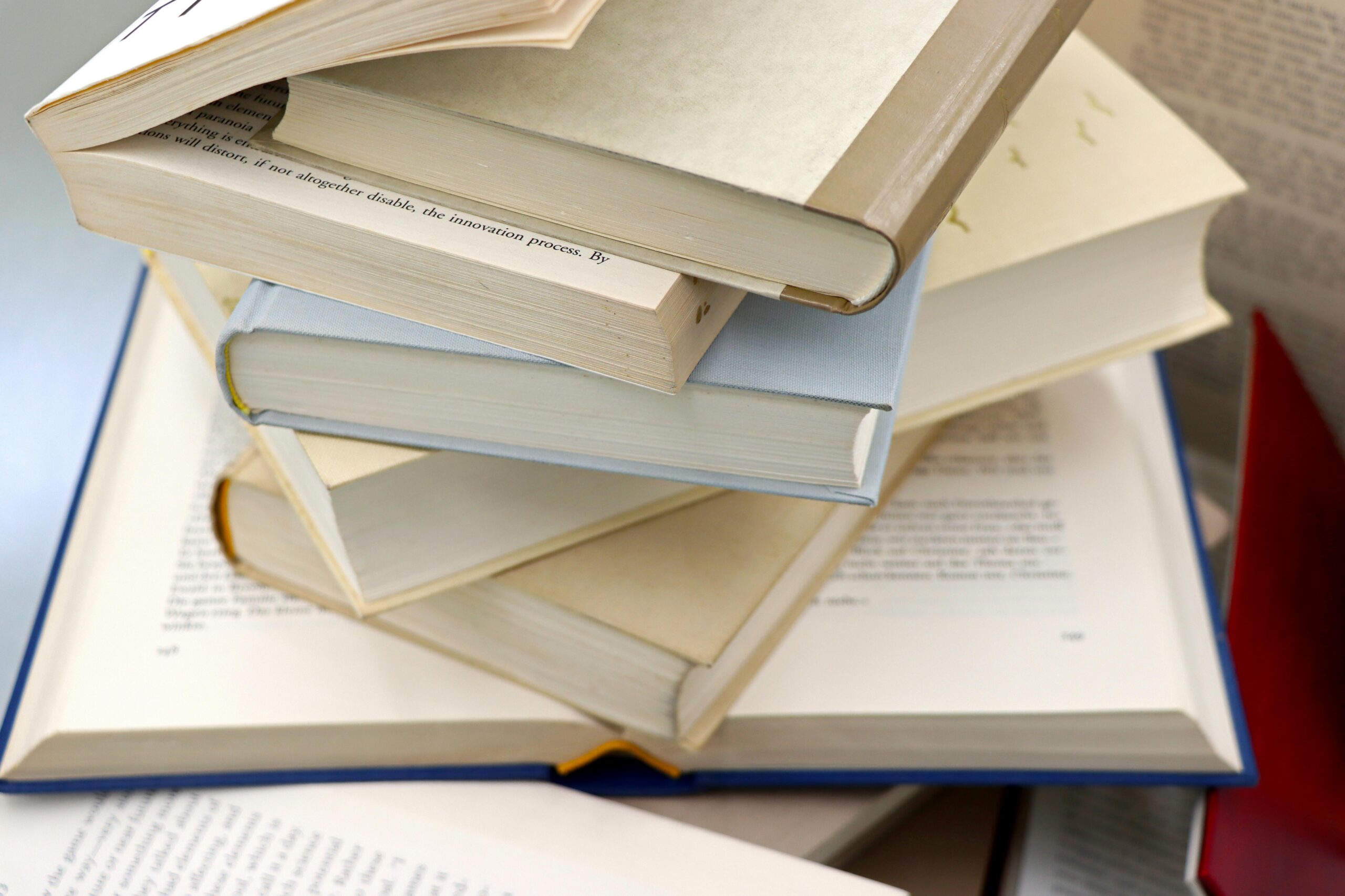 Stack of 6 books