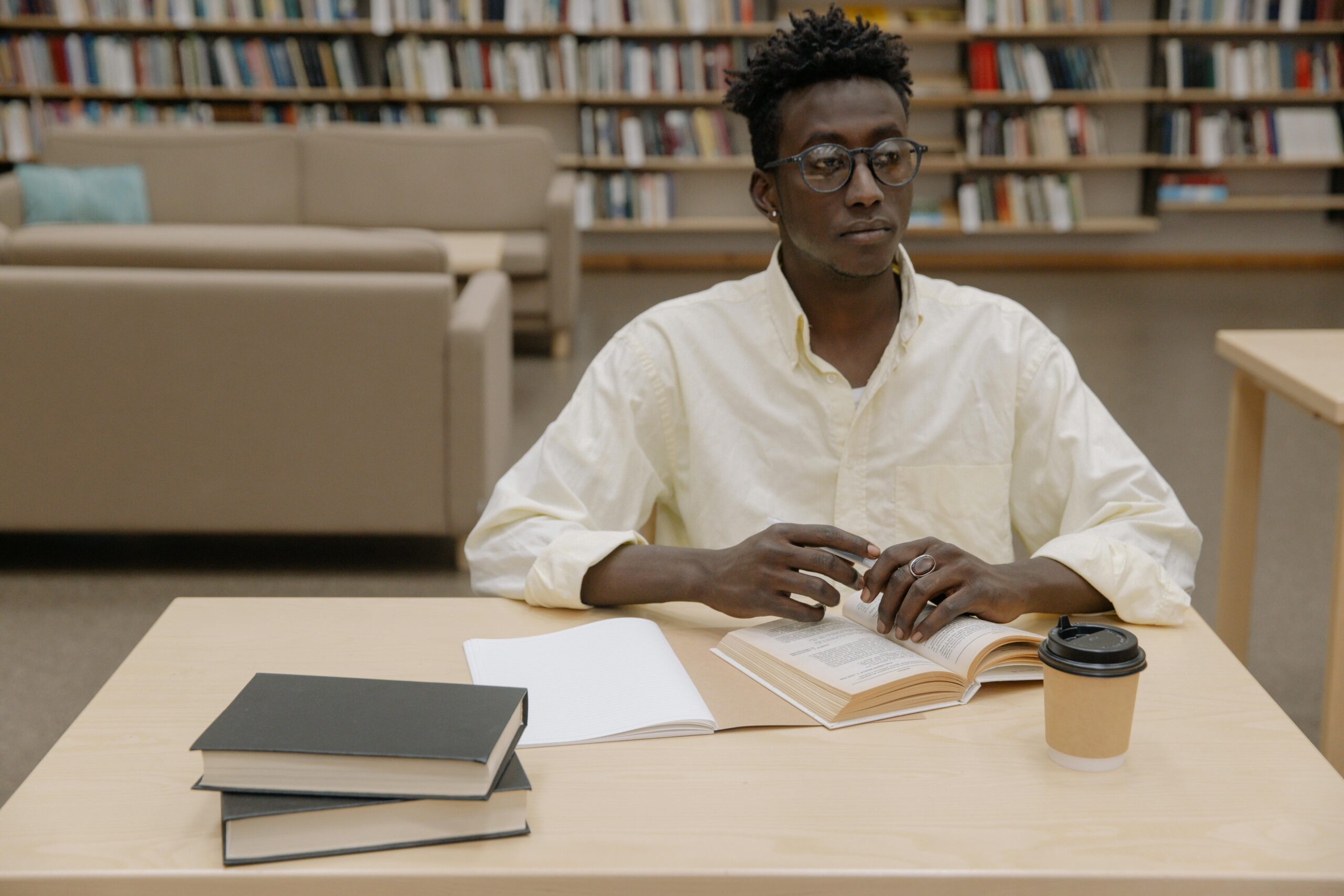 Man in White Dress Shirt Wearing Black Framed Eyeglasses